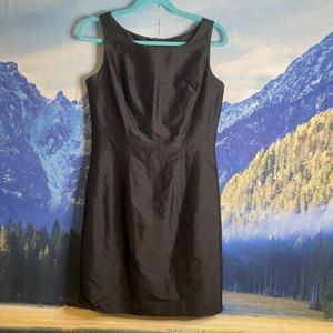 Vintage 90's Black Silk Erez Levy Shift Dress Size 8